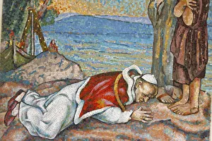 Pope Prints: Pope Paul VI kissing the Holy Land, Galilee, Israel, Middle East