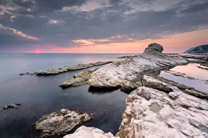 Marche Prints: Popes Chair at dawn, Ancona, Marche, Italy, Europe