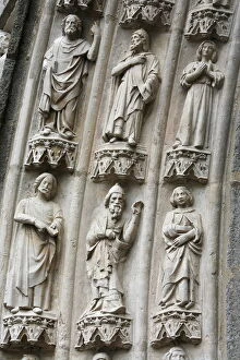 Images Dated 26th February 2000: Porch detail dating from the 14th century, Saint-Samson cathedral, Dol-de-Bretagne