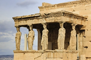 Athens Prints: Porch of the maidens (Caryatids), Erechtheion, Acropolis, UNESCO World Heritage Site