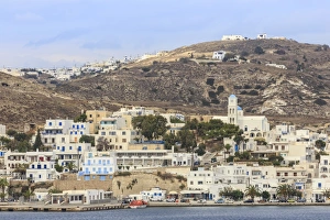 Milos Prints: Port of Adamas (Adamantas) from the sea, Milos, Cyclades, Aegean Sea, Greek Islands