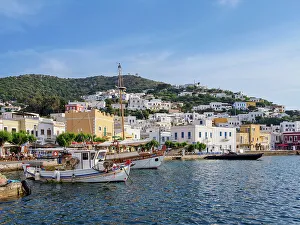 Seacoast Prints: Port in Agia Marina, Leros Island, Dodecanese, Greek Islands, Greece, Europe