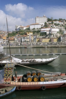 Port barges on Douro River