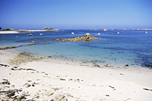 Cotes Darmor Prints: Port-Blanc, Cote de Granit Rose, Cotes d Amor, Brittany, France