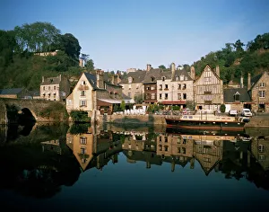 Brittany Prints: Port of Dinan, La Rance, Bretagne (Brittany), France, Europe