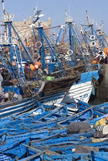 Images Dated 15th November 2007: Port with fishing boats, Essaouira, Morocco, North Africa, Africa