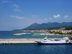 Seacoast Prints: Port in Karlovasi, Samos Island, North Aegean, Greek Islands, Greece, Europe