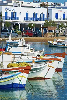 Colourful Prints: Port, Kastro, Antiparos, Paros, Cyclades, Aegean, Greek Islands, Greece, Europe