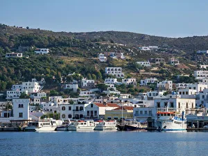 Patmos Prints: Port in Skala, Patmos Island, Dodecanese, Greek Islands, Greece, Europe