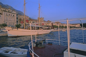 Anchor Prints: Port and town of Makarska, Dalmatia, Dalmatian coast, Adriatic, Croatia, Europe