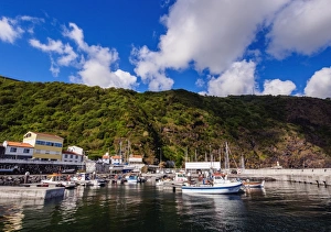 Azores Prints: Port in Velas, Sao Jorge Island, Azores, Portugal, Atlantic, Europe