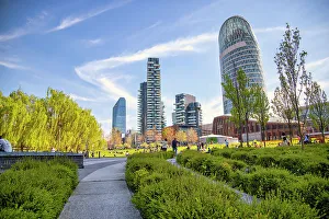 Urban Development Prints: Porta Nuova district, Milan, Lombardy, Italy, Europe