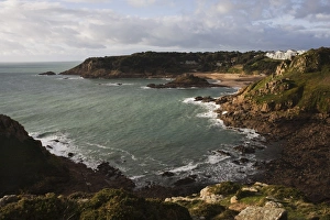 Jersey Prints: Portelet Bay from Noirmont Point, Jersey, Channel Islands, United Kingdom, Europe