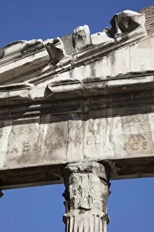 Detail of Portico Di Ottavia, Rome, Lazio, Italy, Europe