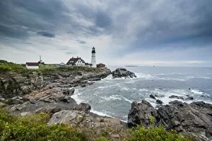 Images Dated 29th August 2011: Portland Head Light, historic lighthouse in Cape Elizabeth, Maine, New England