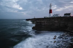 Crashing Prints: Portland Bill Lighthouse at night, Portland, Dorset, UK