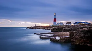 Lighthouse Gallery: Portland Bill Lighthouse at sunset, Portland, Jurassic Coast UNESCO World Heritage Site