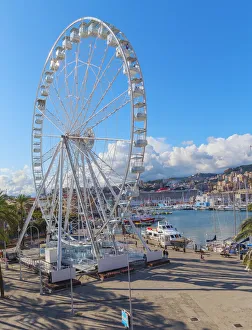 Ferris Wheel Prints: Porto Antico (Old Port), Genoa, Liguria, Italy, Europe
