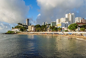 Typically Brazilian Prints: Porto da Barra Beach, Salvador, State of Bahia, Brazil, South America