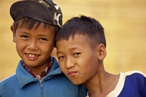 Human Face Prints: Portrait of two boys of the Akha hill tribe in western