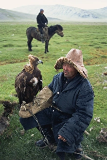Eagle Prints: Portrait of an eagle breeder in traditional clothing