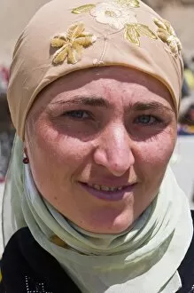 Images Dated 22nd August 2009: Portrait of young woman with headscarf, Ishkashim, Tajikistan, Central Asia, Asia