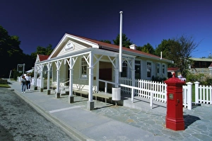 Restored Prints: Post office and red post box in Arrowtown