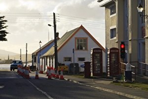 Telephone Box Prints: Post office, red telephone boxes