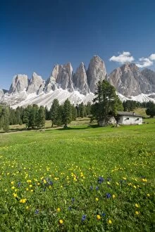 A postcard from the Dolomites, Puez-Odle National Park, South Tyrol, Italy, Europe