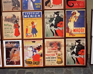 Posters Prints: Posters in Montmartre, Paris, France, Europe