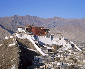 The Potala Palace, former residence of the Dalai Lama in Lhasa, Tibet, Asia