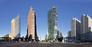 Sony Center Prints: Potsdamer Platz Square with DB Tower, Sony Center and Kollhoff Turm Tower, Berlin Mitte