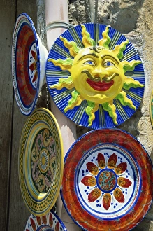 Pottery Prints: Pottery souvenirs, Sicily, Italy, Europe