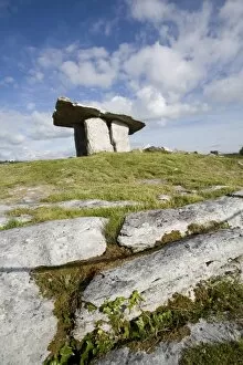 Poulnabrone Dolmen (Poll na mBron) (Hole of Sorrows), a Neolithic portal tomb probably dating from between 4200 to 2900