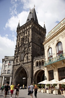 Images Dated 17th June 2009: Powder Tower (Prasna brana), Prague, Czech Republic, Europe