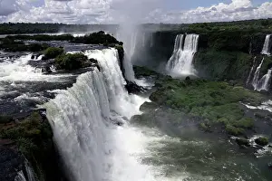 Cascades Prints: The powerful falls at Foz de Iguacu, UNESCO World Heritage Site, Brazil, South America