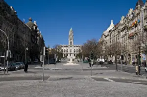 Oporto Prints: Praca de Liberdade, Oporto, UNESCO World Heritage Site, Portugal, Europe