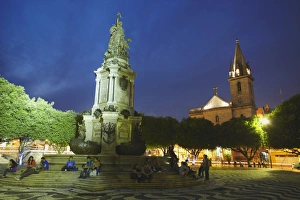 Stereotypically Brazilian Prints: Praca Sao Sebastiao (St. Sebastian Square) at dusk