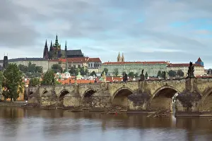 Vltava Prints: Prague Castle and Charles Bridge