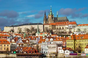 Spires Prints: Prague Castle, UNESCO World Heritage Site, Prague, Czech Republic (Czechia), Europe