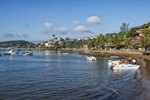 Buzios Prints: Praia da Armacao, Orla Bardot, Buzios, Rio de Janeiro State, Brazil, South America