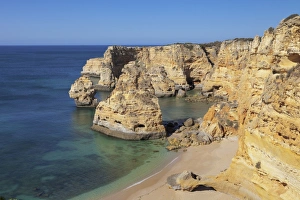 Lagoa Prints: Praia da Marinha beach, rocky coast, Lagoa, Algarve, Portugal, Europe