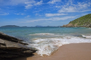 Buzios Prints: Praia das Caravelas, Rocky beach, Buzios, Rio de Janeiro State, Brazil, South America
