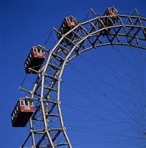 Amusement Park Prints: Prater Ferris Wheel featured in film The Third Man, Prater, Vienna, Austria, Europe