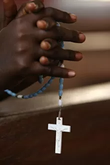Images Dated 7th February 2009: Prayer beads, Togoville, Togo, West Africa, Africa