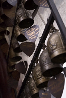 Brass Prints: Prayer bells in temple, Pratunam, Bangkok, Thailand, Southeast Asia, Asia