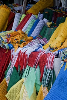 Barkhor Prints: Prayer flags, Barkhor, Lhasa, Tibet, China, Asia