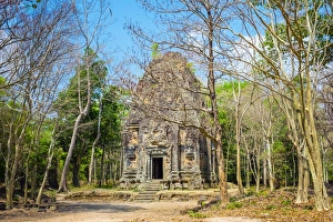 6th Century Prints: Pre-Angkorian temple ruins at Sambor Prei Kuk, Kampong Thom Province, Cambodia, Indochina