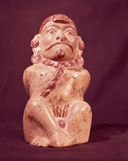 Images Dated 18th February 2008: Pre-Columbian vessel depicting prisoner from the Mochica culture, Peru, South America