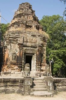 Images Dated 15th January 2008: Preah Ko Temple, AD879, Roluos Group, near Angkor, UNESCO World Heritage Site